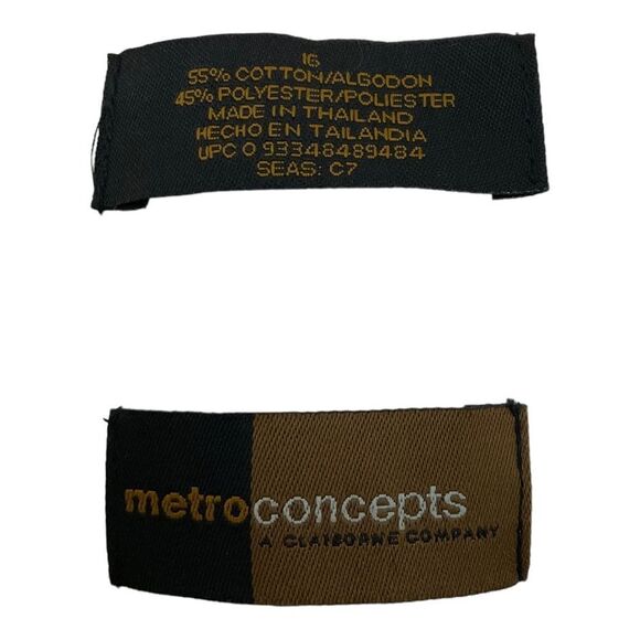 White button down by MetroConcepts MENS white long sleeve Sz M - Picture 5 of 10